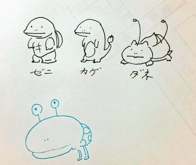 昨日昼に描いたらくがき。ニンテンドウときよにゃ多め
 #落書き 