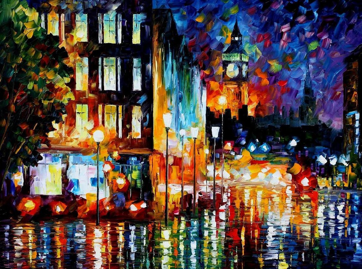 Oil Painting "London's Lights" 
What city's scenery should I post next? 😁
bit.ly/londonslights_…