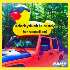 Don’t forget to pack #DerbyDuck for your next vacation! He’s always up for a good time. #summer #vacation