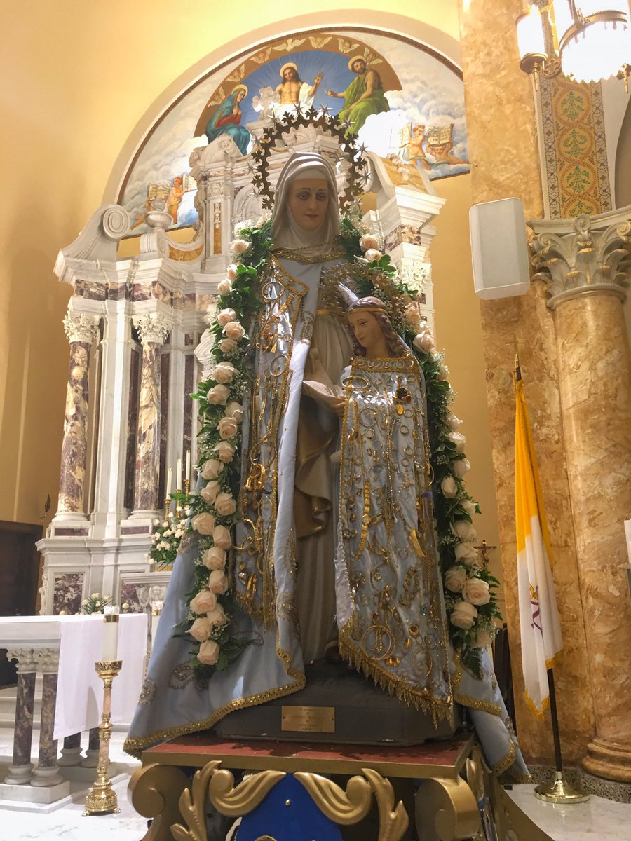 The most beautiful statue of Saint Ann & the Blessed Mother at @StAnnHoboken.  #SaintAnn #SaintAnnFeast #Hoboken #FeastDay