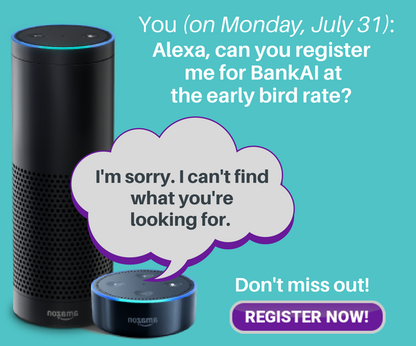 WhybankAI's tweet photo. AI integration into technology has branched out into banking industry. Early Bird discount until 07/28/2017 https://t.co/2nbRfkXatx
#AI https://t.co/wR0OpXZVxq