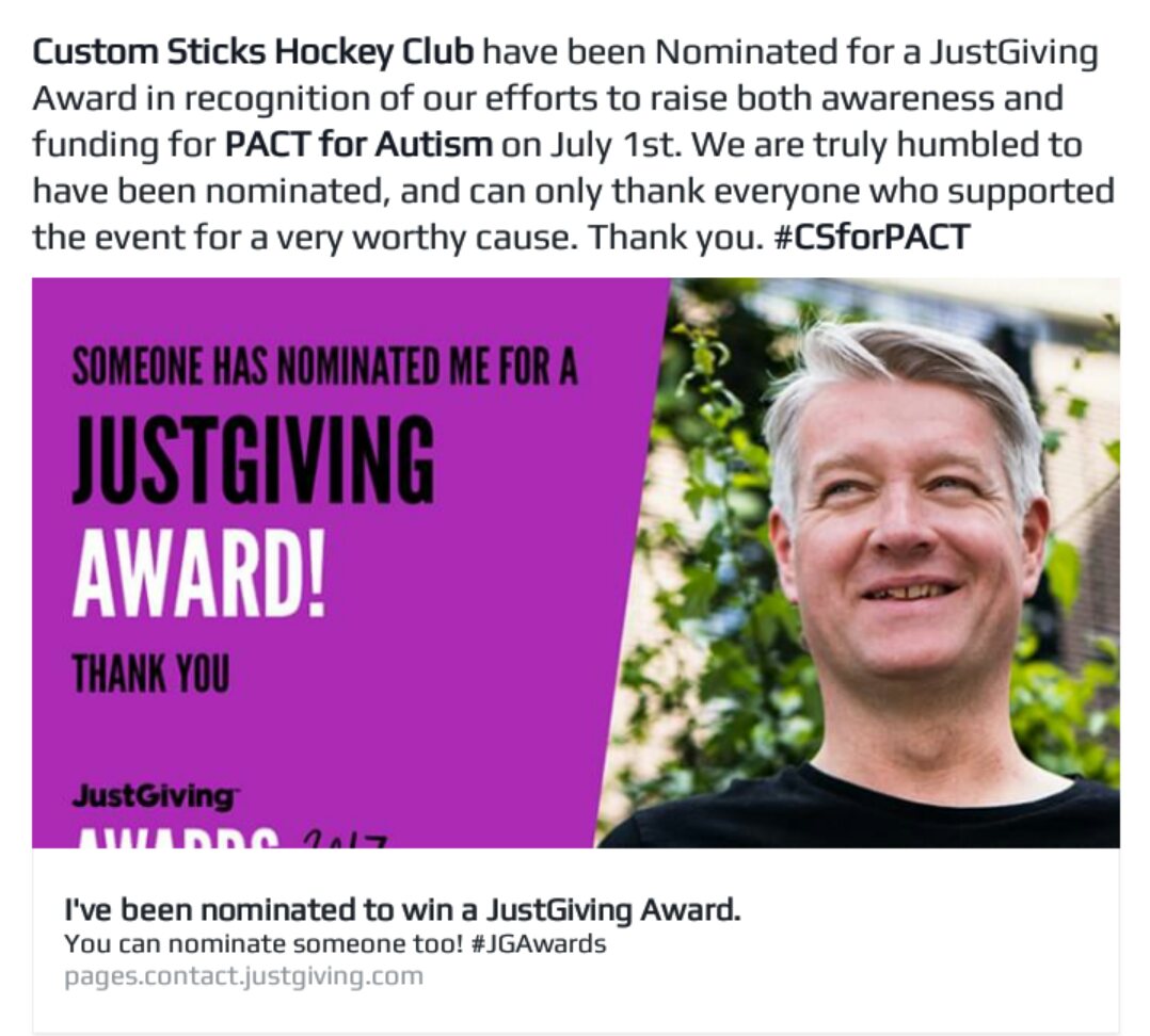 CustomSticksHC's tweet photo. #CSforPACT @pactforautism @CustomSticksHC @BigUpHarlow https://t.co/bqNTGV1Lcf