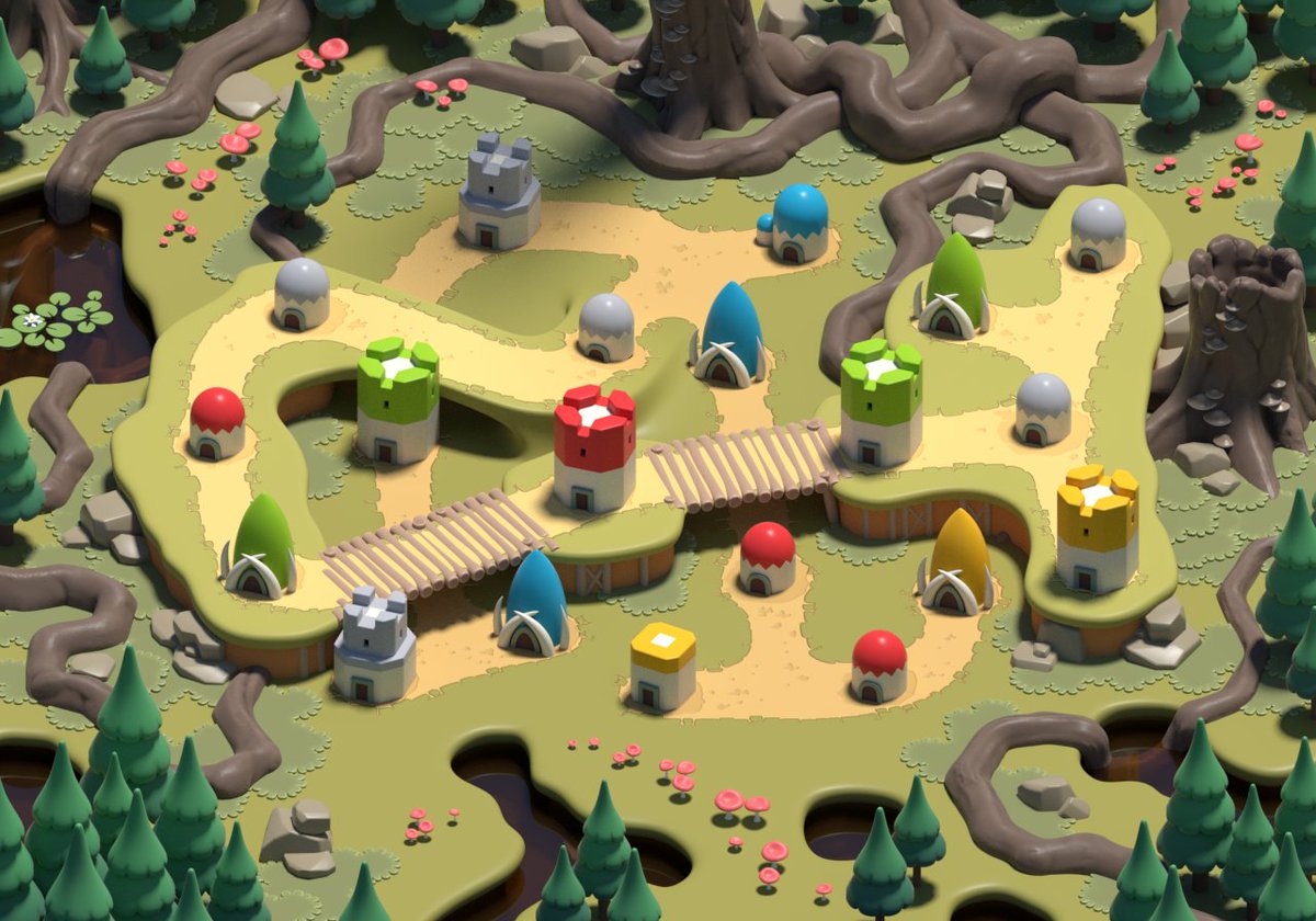BATTLETIME 2 is coming! Swamp level design :) #Blender #b3d #screenshotsaturday #gamedev #rts