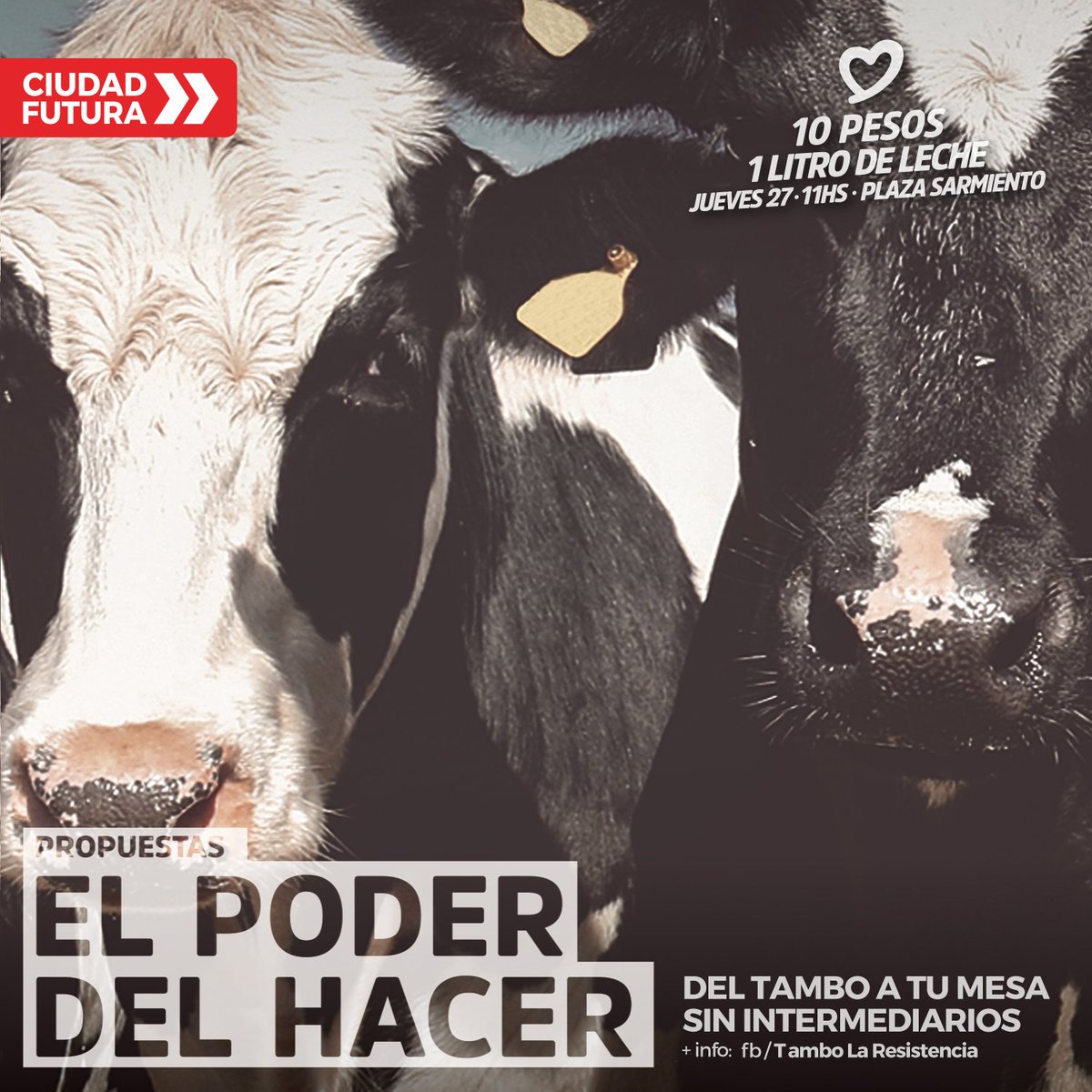 CiudadFuturaOK's tweet photo. #ElPoderDelHacer
ANTE LA CRISIS LÁCTEA, VENTA DE LECHE DIRECTA DEL TAMBO AL CONSUMIDOR A 10$ EN PLAZA SARMIENTO: https://t.co/0FI8fkBmqT https://t.co/gjQV8rWpbl