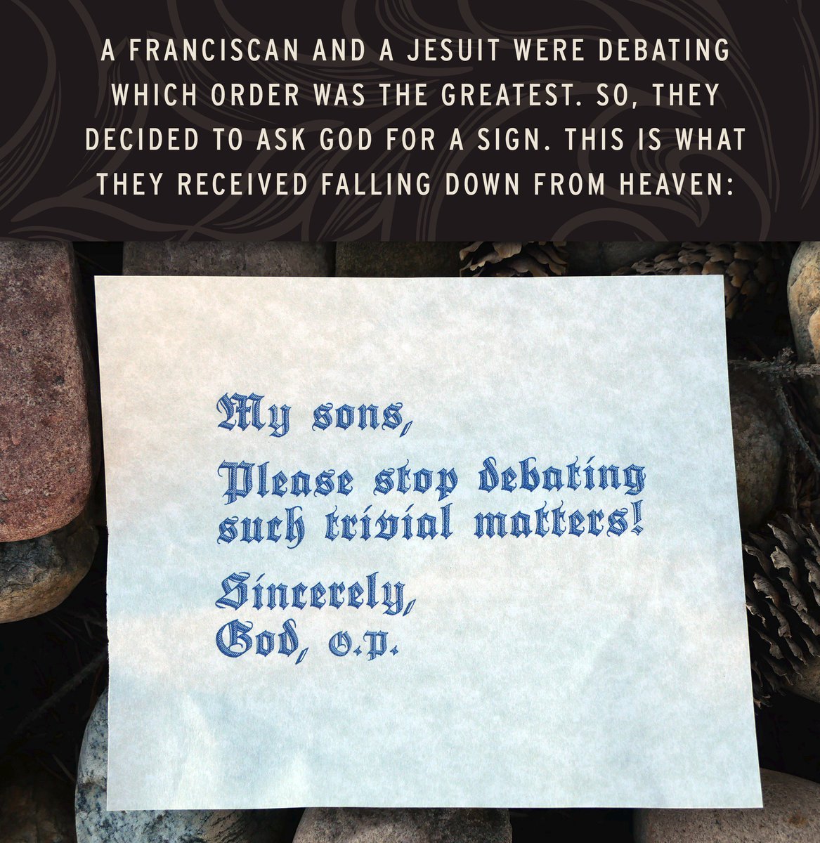 briankeepsworth's tweet image. Laudare, Benedicere, Praedicare.