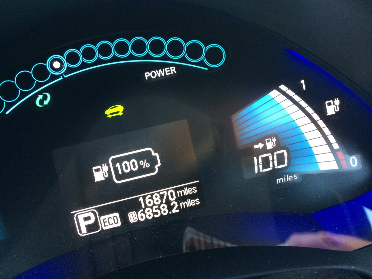 She_sElectric's tweet photo. 💯 = 💯! #NissanLEAF #guessodometer #ElectrifyTheWorld #24kw @NissanEV_UK https://t.co/jMKBZ4EDjl