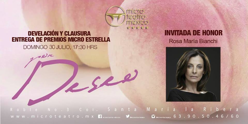 PasosMicro's tweet photo. ¡Rosa María Bianchi y @OkairyGiner serán las madrinas de nuestra develación de placa el próximo domingo! @MicroTeatroMex https://t.co/TWiaWbrG5l