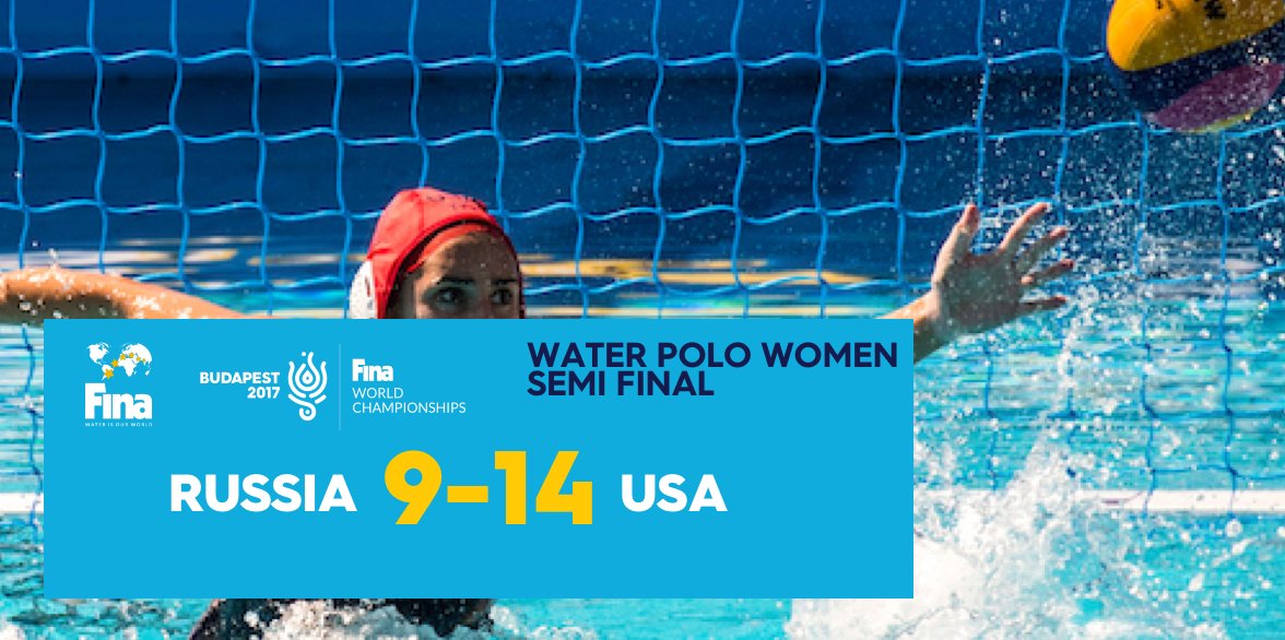 WorldAquatics's tweet photo. 🤽‍♀️ WOMEN'S SEMI FINAL RESULT! 🤽‍♀️

RUSSIA 🇷🇺 9 - 14 USA 🇺🇸

#FINABudapest2017 https://t.co/kkPXOUk0e6