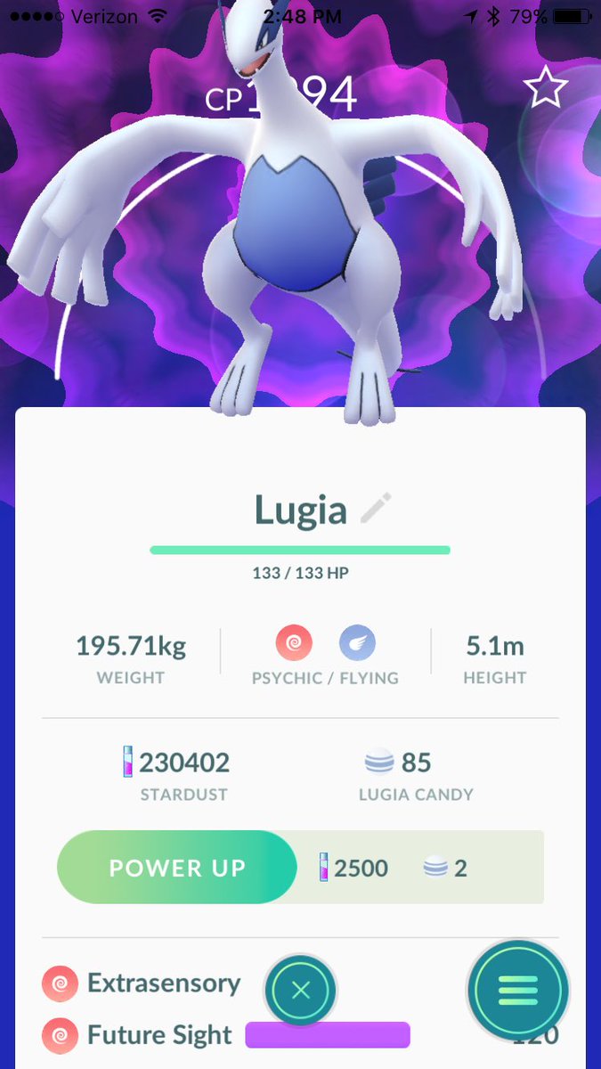 PokemonGo_UW's tweet photo. Niantic has also given us the Lugia that they promised #PokemonGO https://t.co/Xc1M53IJcC