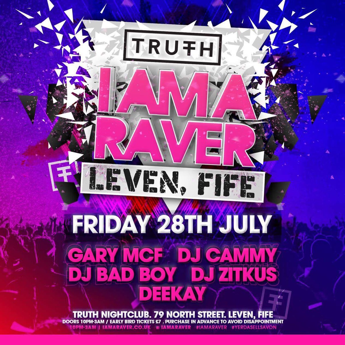 Not long now till I am a raver make their debut at truth!! Last remaining tickets on sale: skiddle.com/e/13008703
#buzzing #iamaraver