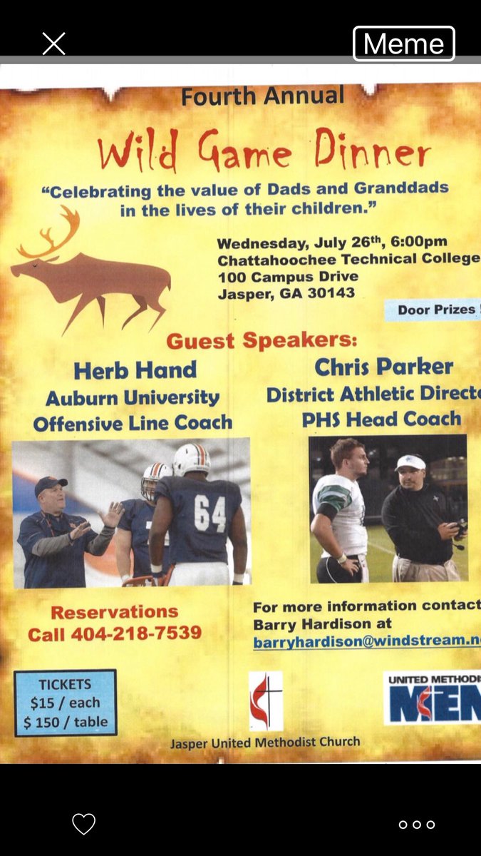 SheriffCraig's tweet photo. Join us tonight for the Wild Game Dinner! https://t.co/vUVXVFO9p0