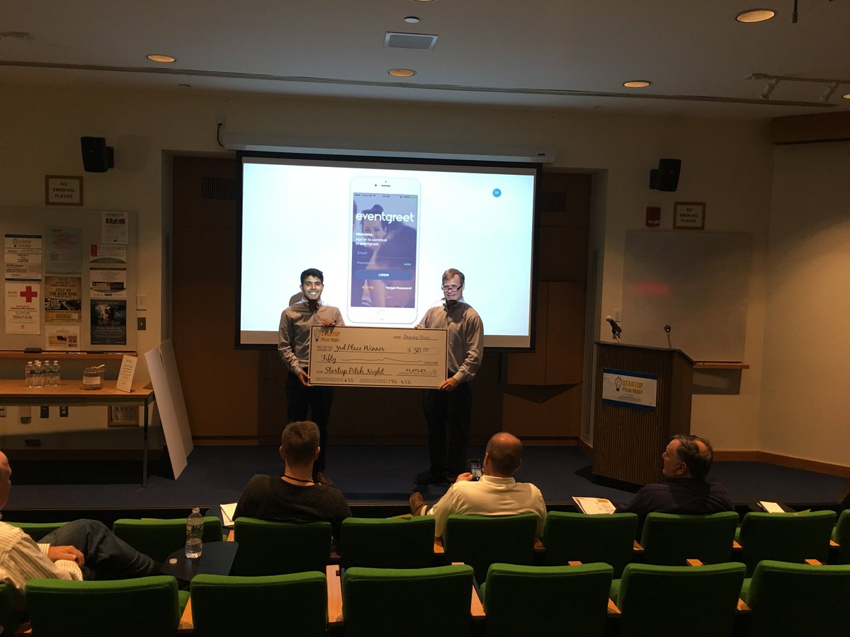 FlatleyInnovCtr's tweet photo. #TBT to Tuesday and our #StartupPitchNight. Congrats to our winners: 1st: @beepetc 2nd: @expeseit 3rd: #Eventgreet https://t.co/MTqfo0DO2t