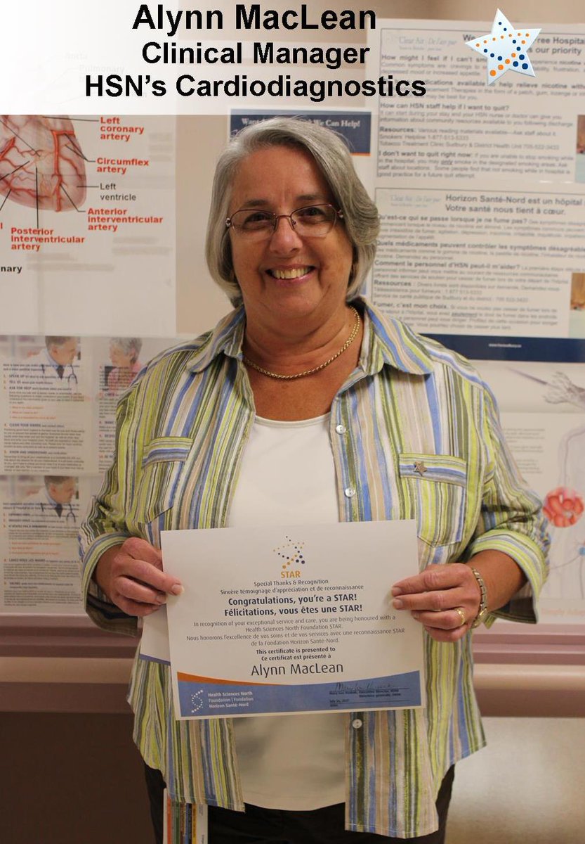 HSNFoundation's tweet photo. Congrats, you're a STAR! #patientcare #Cardiology #cardiodiagnostics #Sudbury https://t.co/A6yIiItk8P https://t.co/39UAgkf3Mx