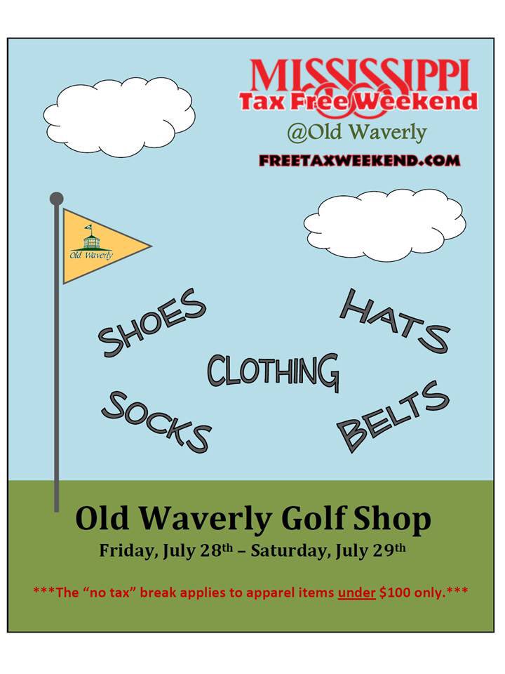 OldWaverlyShop's tweet photo. Swing by The Shop this Friday and Saturday to take advantage of Mississippi's Tax Free Weekend! Details Below! https://t.co/nZFAwqeg8F
