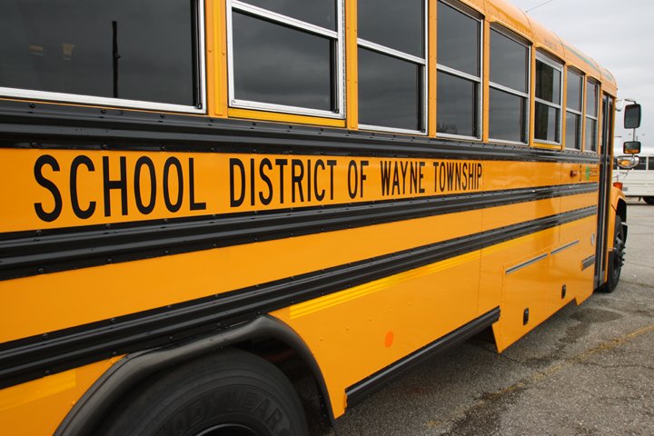 WayneTwpSuper's tweet photo. Our bus drivers are safely picking up students this morning. Please be patient if times vary due to goodbyes from home. #WeAreWayne https://t.co/wq8BYtK16w