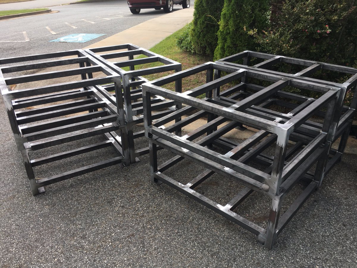 SunsetPowderInc's tweet photo. Massive #FishTankStand from #RawMetal to #GlossBlack https://t.co/g6smXh601B