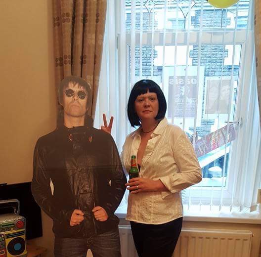 emmaewan's tweet photo. Mrs MIa Wallace would like to big up @liamgallagher #asyouwere #40thbash xx ✌🏻🇬🇧 https://t.co/9Vo1NvMnBz