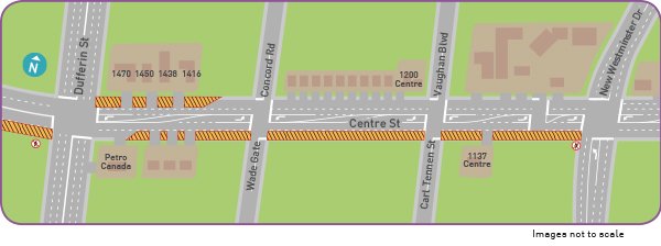 rapidtransitYR's tweet photo. #Vaughan: tomorrow, finishing work on #CentreSt water main, Dufferin-NewWestminster & hydrant testing at Disera >> https://t.co/f5avmmNwMK https://t.co/9XKP8IIzrm