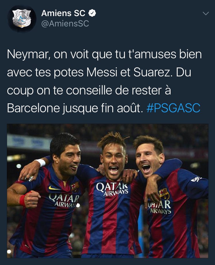 ActuFoot_'s tweet photo. Le petit conseil du CM d'@AmiensSC à Neymar 😄 https://t.co/5ipmJ8Faoc