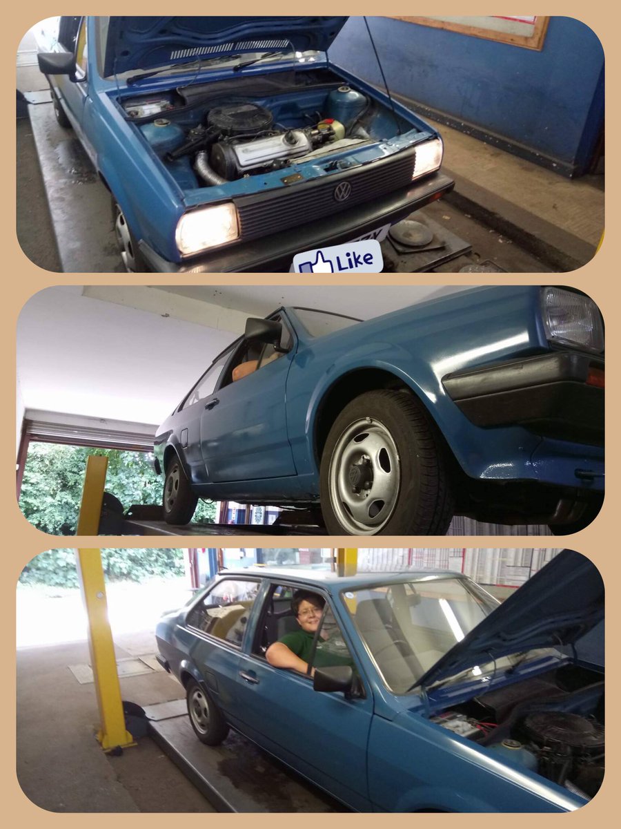 terrysautos1's tweet photo. We have been looking after this 1983 mk2 polo from new. It's been very well looked after #polo #vwbreadvan #retro #oldschool #vintage #chirk https://t.co/G39LdiH64V