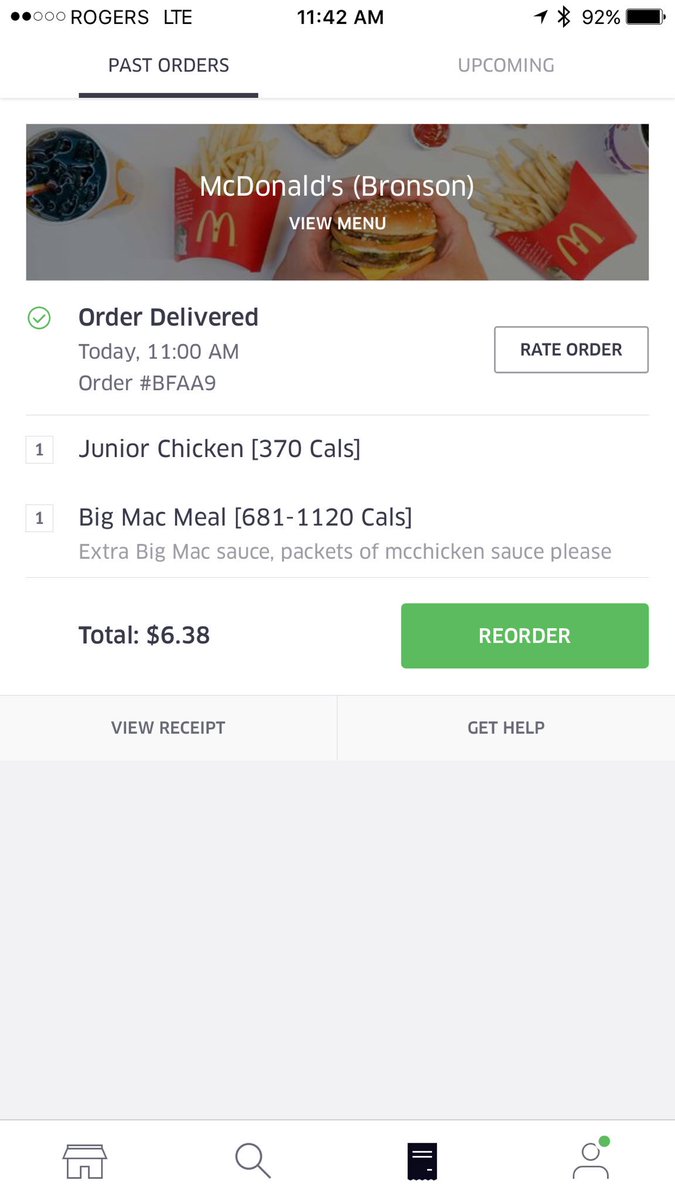 dcrompto's tweet photo. Hey @McDonalds @McD_Canada @UberEATS I did not get anything with my order, on time and at a participating McD's. #SAD #wheresmysweatshirt https://t.co/BANztfKf6R