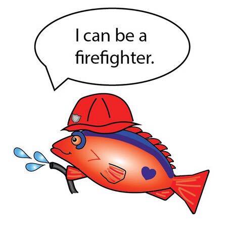SAFEthroughArts's tweet photo. #MeetTheCharacters! #FriedaFish #can #achieve her #dream to be a #firefighter. #What #can #you #be? https://t.co/HFJJUVYFv4
