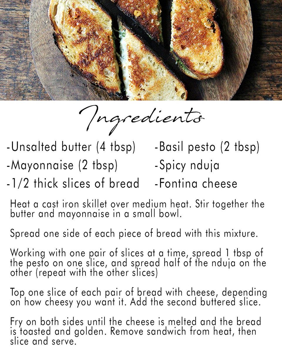 CarnivoreClubUK's tweet photo. Need a bit more spice in your life? Check out this spicy nduja grilled cheese recipe! 😋
#Nduja #GrilledCheese #Recipe https://t.co/I5sN4z70oh