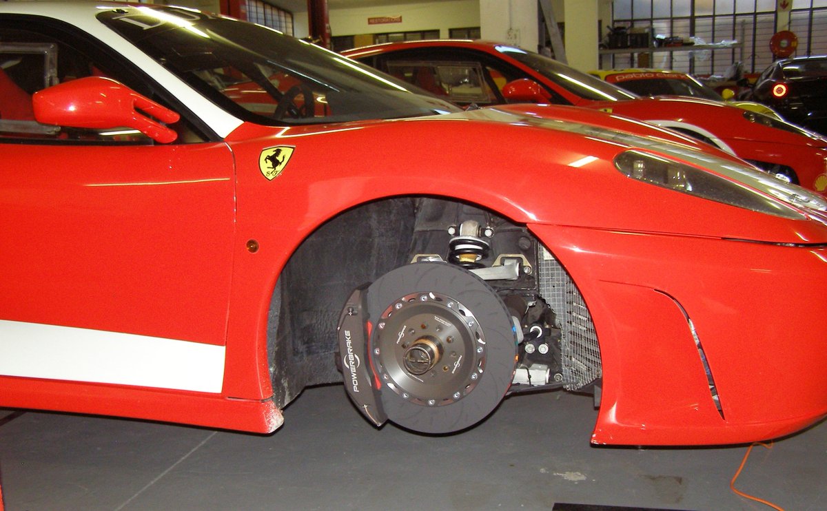 PowerbrakeSA's tweet photo. Our latest X6EL / 380x34mm big brake kit fitted to a Ferrari F430 Challenge race car. https://t.co/dnkPbjhMwm