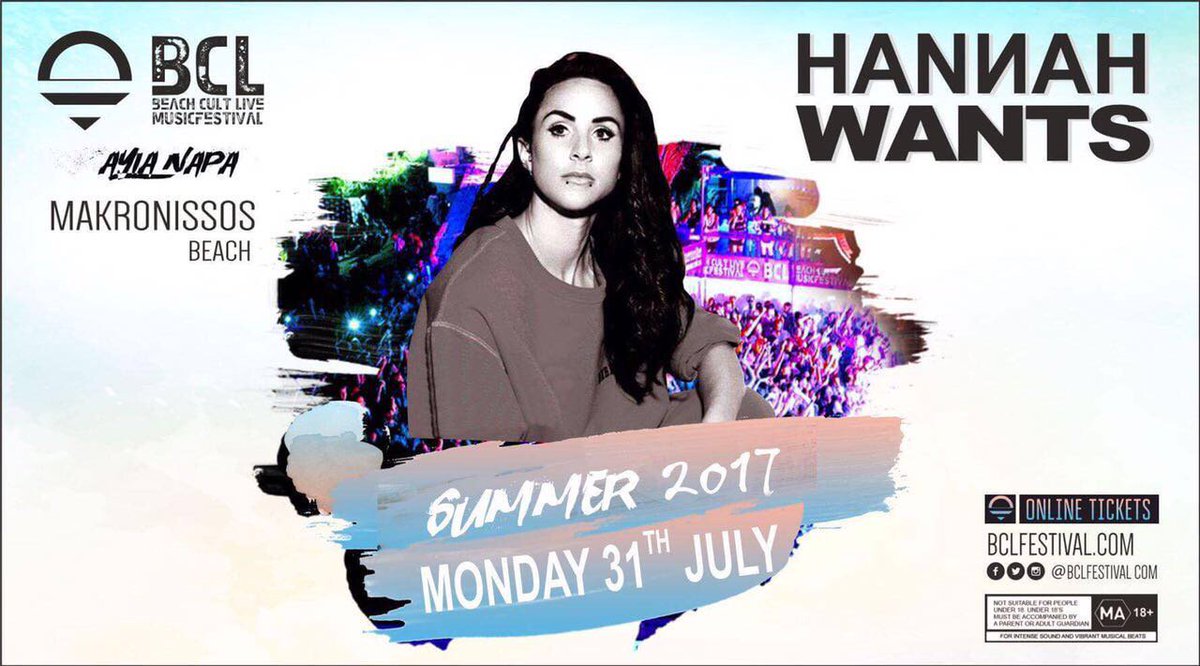 NapaPartyHard's tweet photo. Hannah Wants has been added to the @BCLfestival in Ayia Napa 🔊
FIND OUT MORE HERE ➡️ https://t.co/revZaz5BiN https://t.co/ybyYjnjEqu