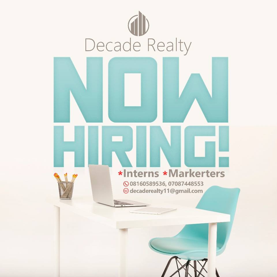 decadehomesng's tweet photo. looking to kick-start your career? join our team today. #TeamDecade #Marketers #Interns https://t.co/hUDq8Q4ytv