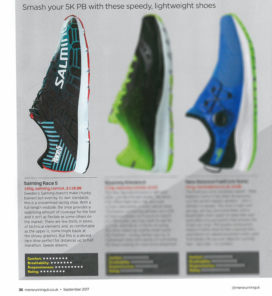 Salming_UK's tweet photo. The Salming Race 5 being featured in Men's Running magazine for this month😁

#SalmingRunning https://t.co/xcn17XQDYx