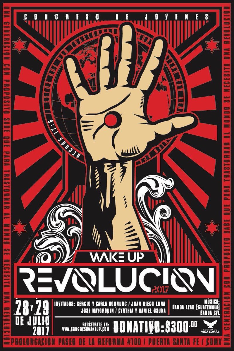 Rockeros, este viernes y sábado nos vemos en #SantaFe para rockear en el #WakeUpRevolucion

#WakeUpCVL
<a href="/vidalomas/">Centro de Vida Lomas</a> <a href="/FuegoNuevoCvl/">FuegoNuevo CVL</a>