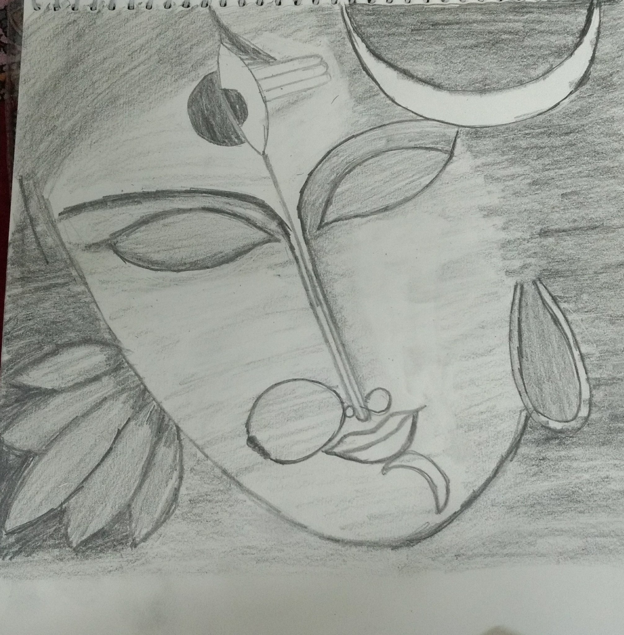 How to draw Lord shiva Ardhanarishwara /colour pencil drawing  /Mahashivratri special drawing - YouTube