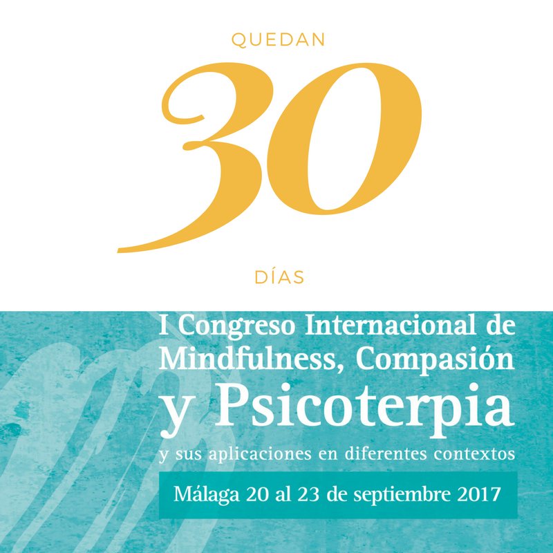 CMindfulness17's tweet photo. Sólo un mes para el I Congreso Internacional de Mindfulness, Compasión y Psicoterapia. #mindfulness y #ciencia de la mano en Málaga. https://t.co/iQLggGvkd3