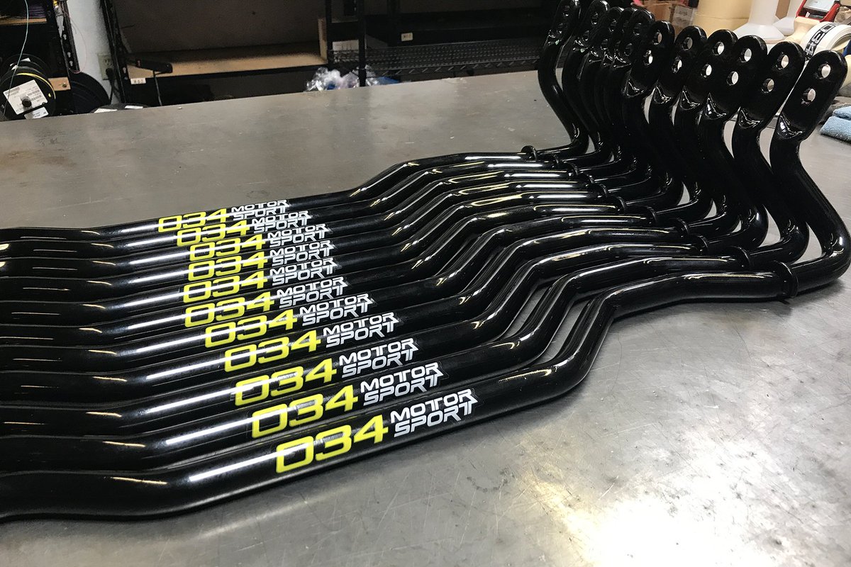 034Motorsport's tweet photo. A new run of Adjustable Rear Sway Bars completes QC at the #034Motorsport HQ. Order yours to improve handling today!
https://t.co/EnDVO1bPJw https://t.co/e0rDPjENuc