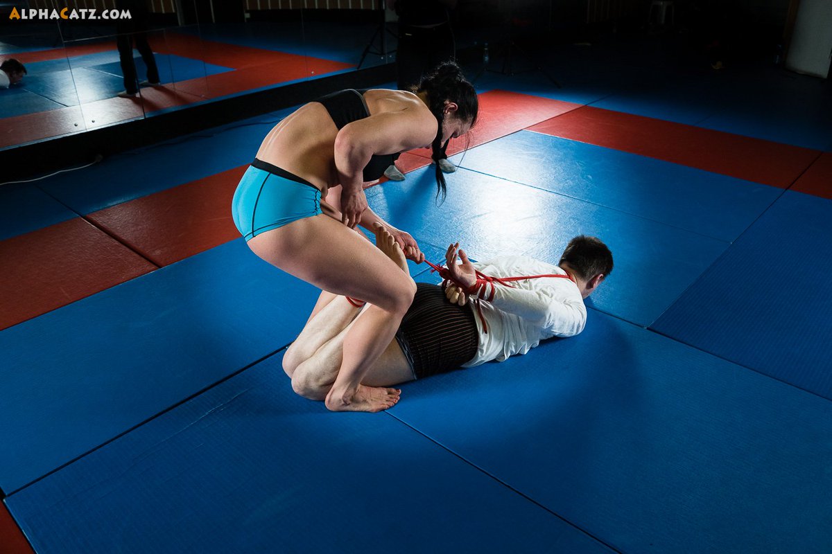 Watch Mixed Wrestling Rope Bondage porn videos for free, here on www.pornfa...