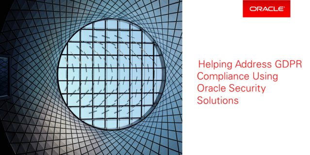 New #whitepaper: Helping address #GDPR compliance using <a href="/OracleSecurity/">Oracle Security</a> solutions bit.ly/2v7W5t3