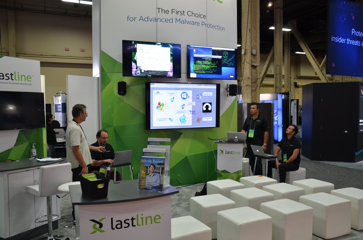 lastlineinc's tweet photo. Gearing up for our demo today at 12:30 pm with George Chitouras, Gregoire Jacob, Valentin Miculit, and Alexander Sevtsov. #BHUSA https://t.co/WZAoKuO3sd