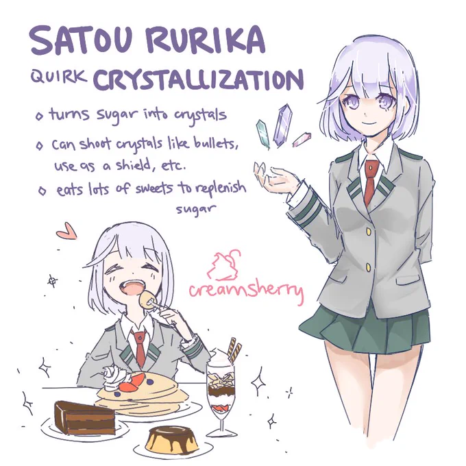 My #BNHA OC, Rurika! ✨ #bnhaoc #bokunoheroacademia #myheroacademia #oc 