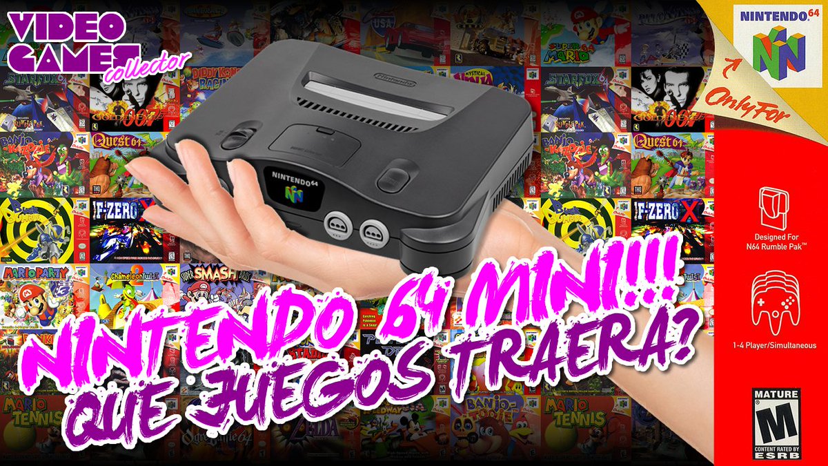 gaymer_mx's tweet photo. Vamos a volvernos gurus del Internet, que juegos traerá la #miniN64 ? Cuando será anunciada? Checate este video https://t.co/0RP3e4MpeJ https://t.co/S1Z47ovSNV