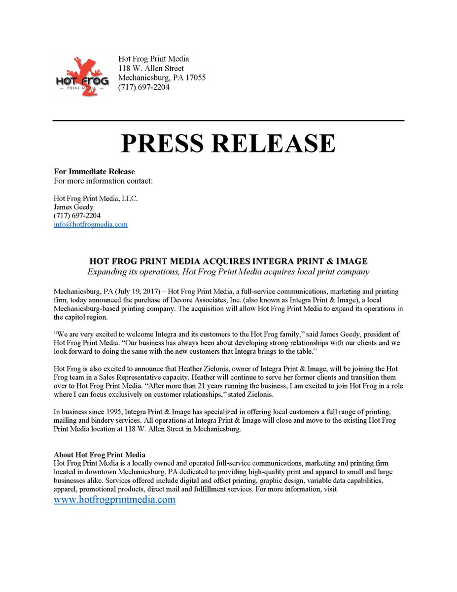 Proudly announcing...