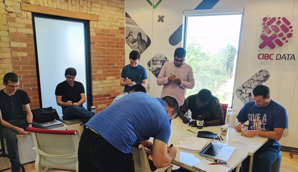 CIBCInnovation's tweet photo. Visiting our @cibc partners at the #CIBCDataStudio in Waterloo @Communitech. An awesome kick-off meeting to launch this collaboration 🚀 https://t.co/5T8TJrlO2g