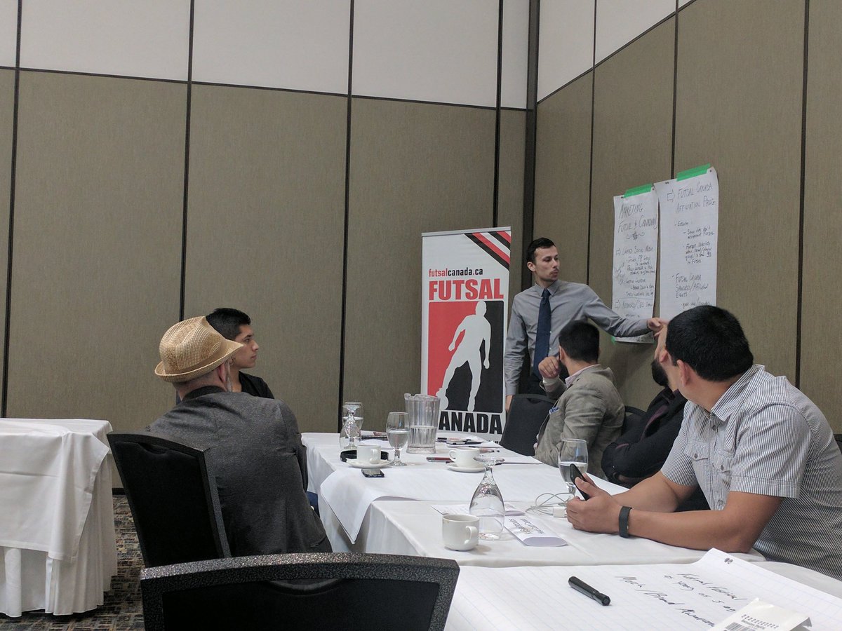 FutsalCanada's tweet photo. A fantastic futsal conference this past weekend! BIG thanks to @ODFL1 for hosting. Definitely moving #futsalforward  https://t.co/uat7msKfV5 https://t.co/7QEuoK2zcG