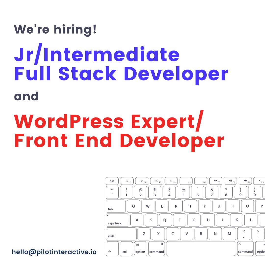 pilotcrew's tweet image. Pilot is hiring two developers! Learn more about the positions and see if you'd be a good fit here: indeed.ca/cmp/Pilot-Inte…