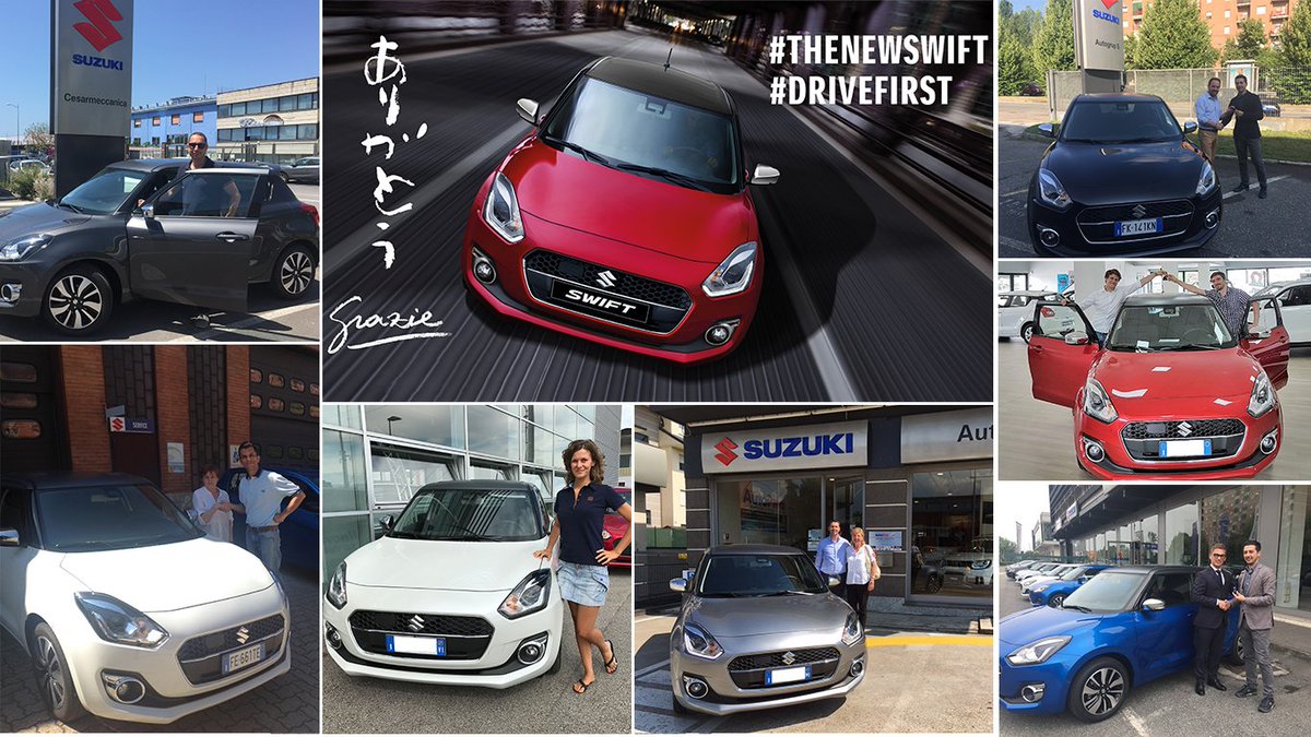 SuzukiIT's tweet photo. Consegnate tutte le New Swift Web Edition!
Grazie a chi, per primo, ha scelto lo stile SWIFT! ๐
#DriveFirst #TheNewSwift https://t.co/lEk4uQnefl