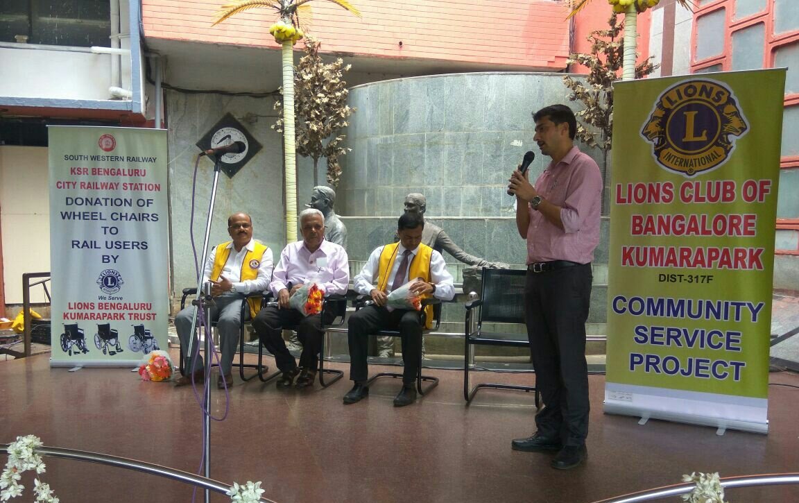 Thanks to Lions Club Kumara Park Trust for Donating 8 wheelchairs to make easy travel experience for Divyangs and Senior Citizens at SBC.