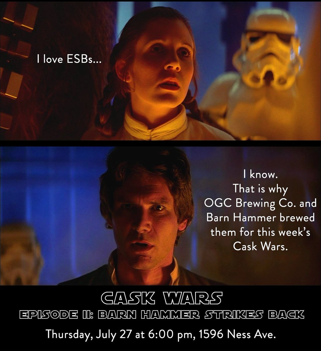 OGCbrewingco's tweet photo. Second cask war tomorrow night with two ESBs from which to choose! @BarnHammerBeer #craftbeer #drinklocal #caskwars #wpg #winnipegcraftbeer https://t.co/QtlKBmLLJc