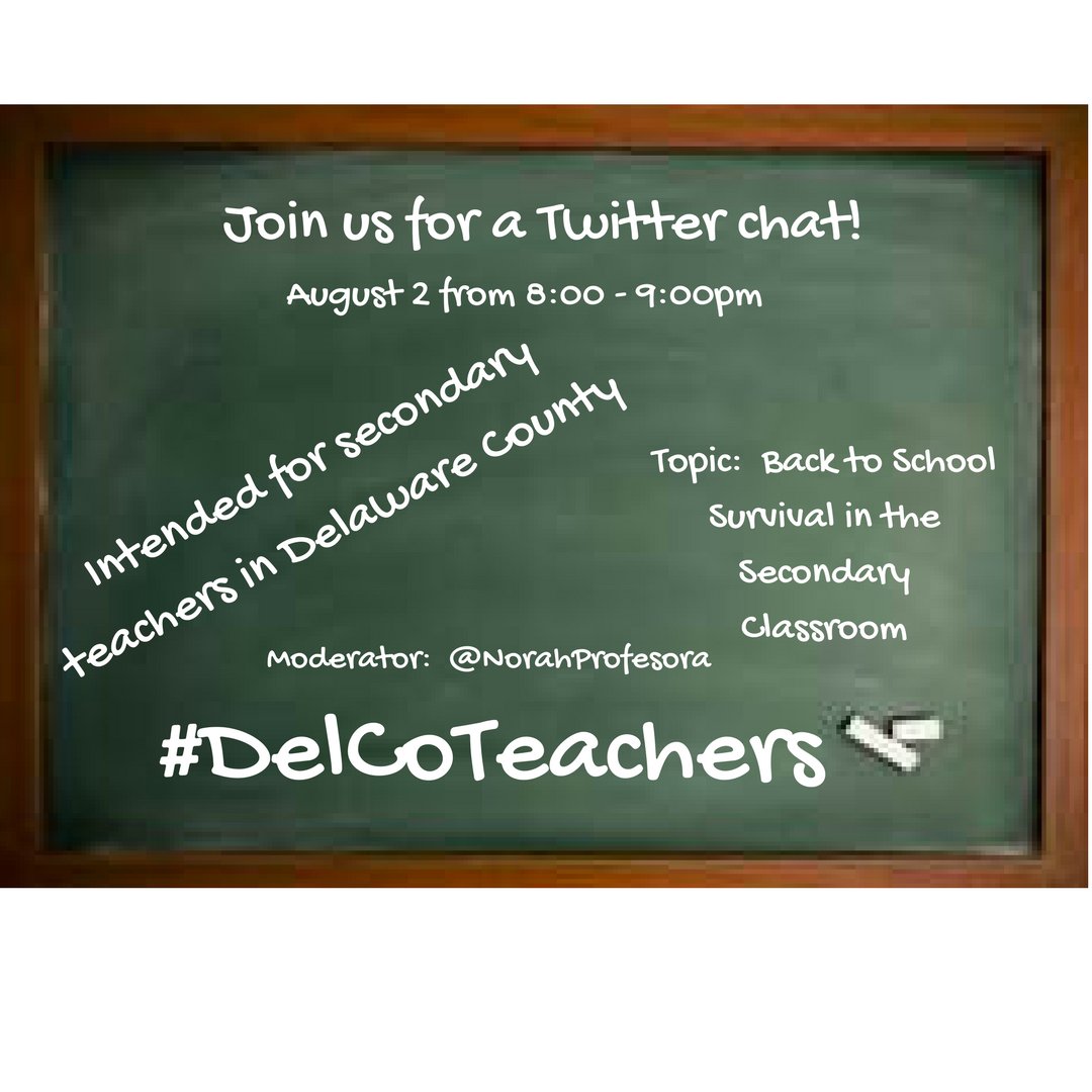 LPS_Supt's tweet photo. Please join us for a Twitter Chat. ALL teachers of grades 6-12 in Delaware County are welcome regardless of current Twitter expertise! https://t.co/FOoiZN1Dwk