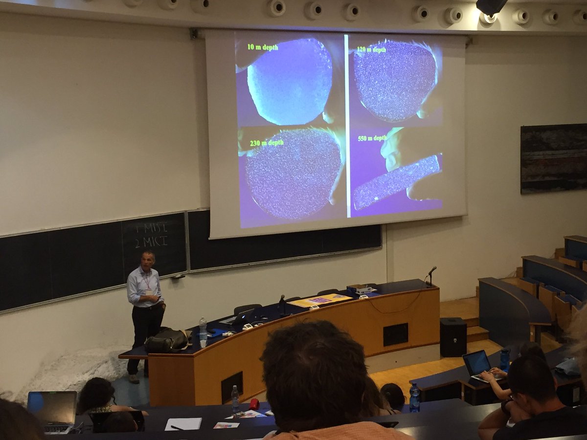 CarolineLear's tweet photo. Carlo Barbante describes the huge contribution ice cores have made to #climate science at #USSP2017 Urbino Summer School https://t.co/9PGEH4IuMk