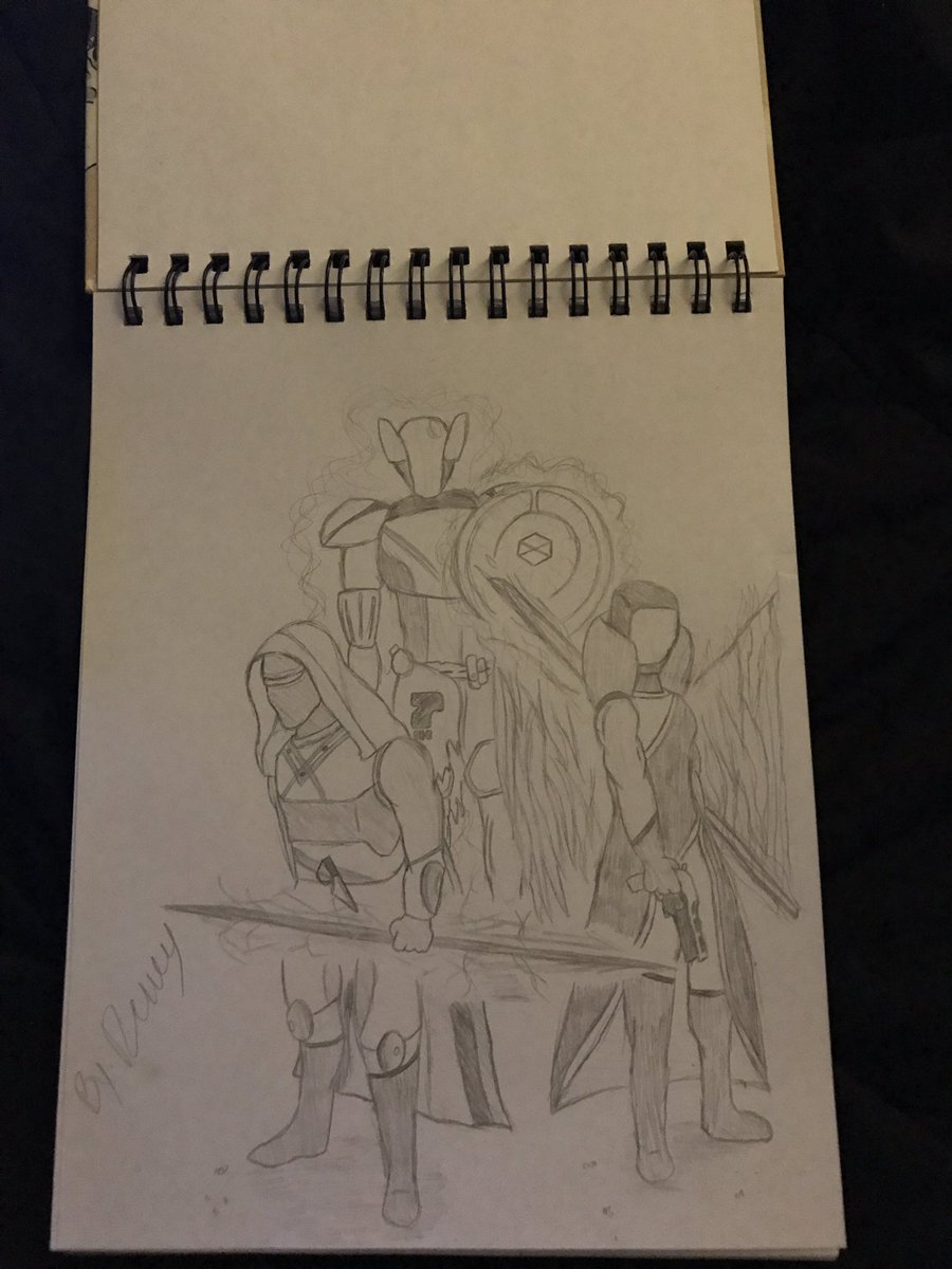 ImKindu_'s tweet photo. This Is The End Result @MoreConsole @unknownplayer03 @MyNameIsByf #destiny2openbeta #destiny #destinybeta2 #draw #art https://t.co/uKuMIxz1gL